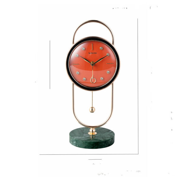 European Marble Light Luxury Clock Desk Fashion - Image 2