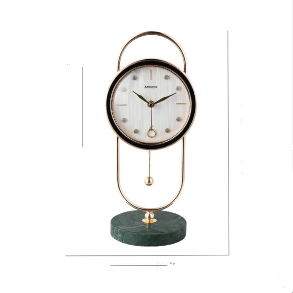 European Marble Light Luxury Clock Desk Fashion - Image 5