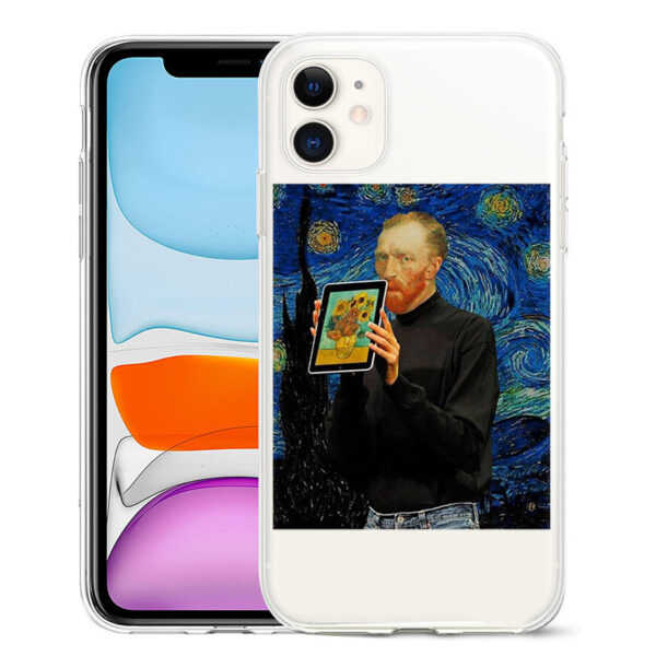 Compatible with Apple, Compatible with Apple , Suitable For Iphone12 Cross-Border Van Gogh Apple Xs Art Student Art Oil Painting Mobile Phone Case Art Phone Case - Image 3