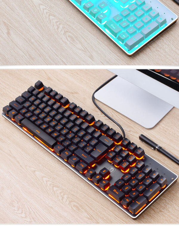 Wired Gaming Keyboard Manipulator Computer Desktop Home Punk Retro Luminous Keyboard - Image 6