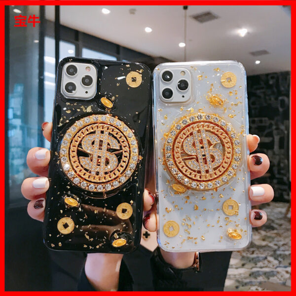 3D Diamond Dollar Turnplate Phone Case Luxury Designer - Image 4