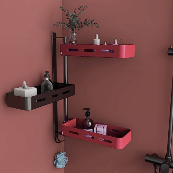 Toilet Shelf Bathroom Cosmetic Vanity Free Punch Vanity Sink Light Luxury Toilet Storage Rack - Image 2