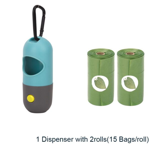 LED Pet Waste Bag Dispenser With Light Capsule Dog Toilet Picker Pets Supplies Portable Garbage Bags Organizer - Image 5