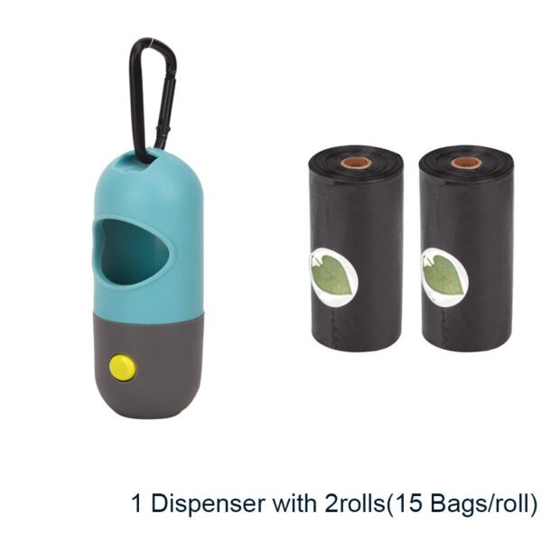 LED Pet Waste Bag Dispenser With Light Capsule Dog Toilet Picker Pets Supplies Portable Garbage Bags Organizer - Image 7
