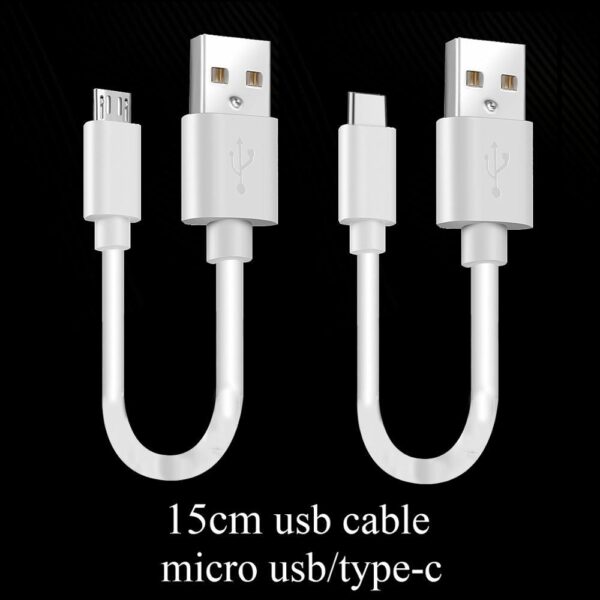 15cm Short Micro USB Cable Type C Mobile Phone Cables Fast - Image 2