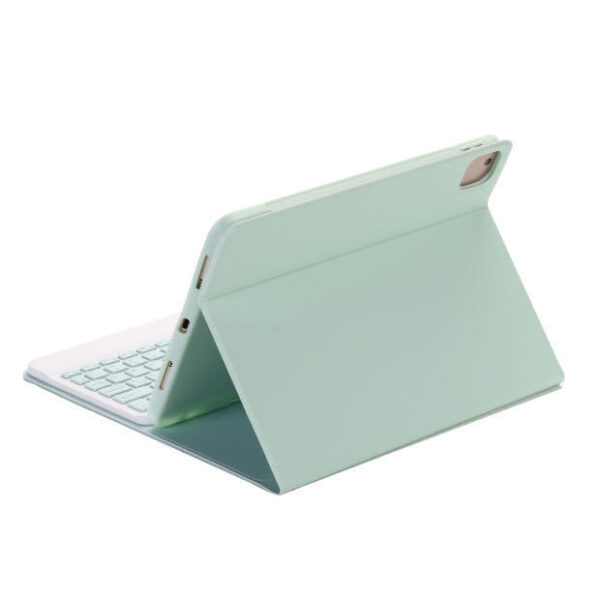 Color Flat Bluetooth Keyboard Leather Case Pen Slot - Image 5