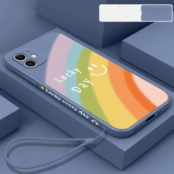 Rainbow Smiley Silicone Phone Case - Image 5