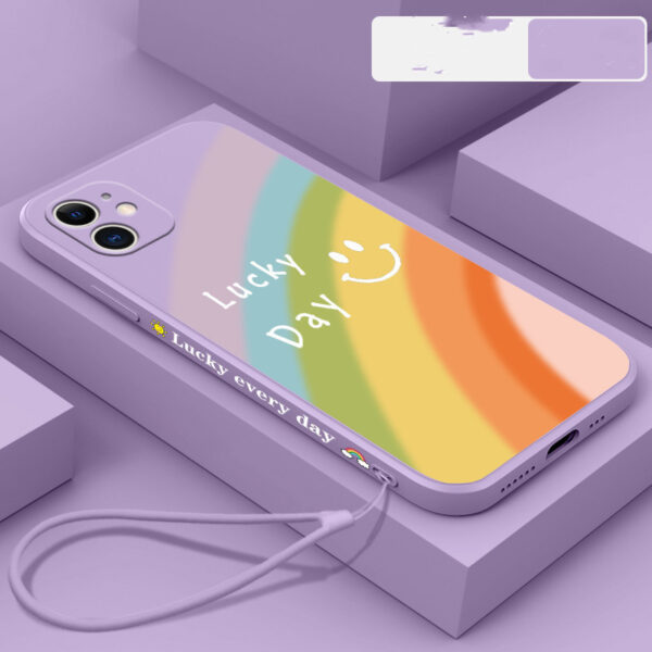 Rainbow Smiley Silicone Phone Case - Image 3