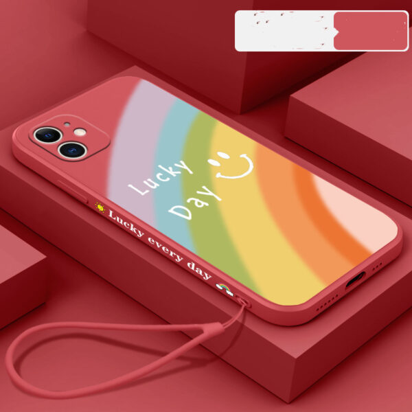 Rainbow Smiley Silicone Phone Case - Image 4