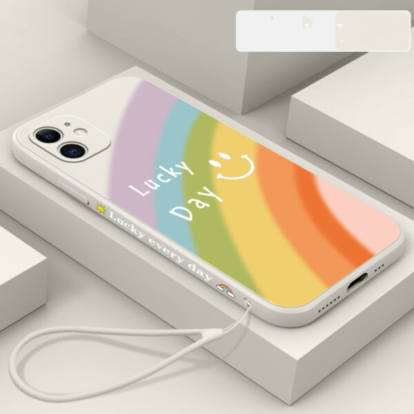 Rainbow Smiley Silicone Phone Case - Image 6