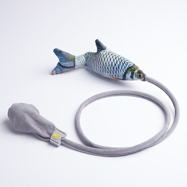 Creative Pet Funny Cat Artifact Simulation Fish Cat Toy Interactive Plush Trick Cat Pet Toy - Image 7