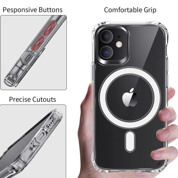 12 Magnetic Phone Case Anti-drop Transparent Protective Cover - Image 5