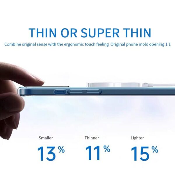 12 Magnetic Phone Case Anti-drop Transparent Protective Cover - Image 3