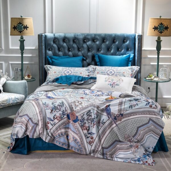 60 Counts Cotton Long-staple Cotton Digital Printing Satin Four-piece Set - Image 2