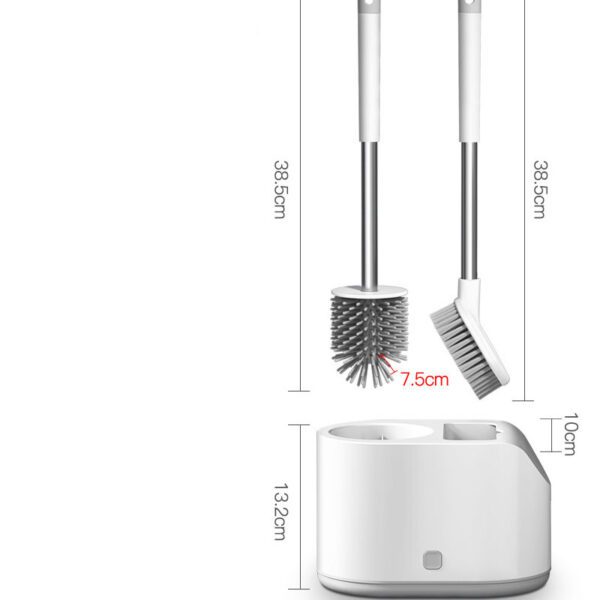 Bathroom Silicone Toilet Brush Long Handle Cleaning Tool Househood Bathroom Accessories - Image 3