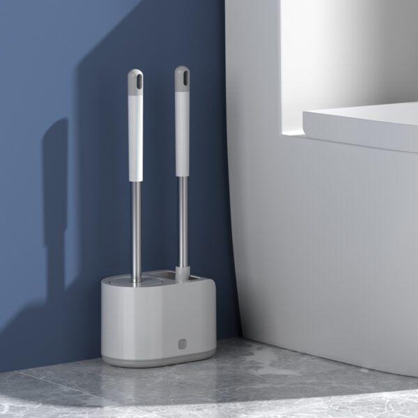 Bathroom Silicone Toilet Brush Long Handle Cleaning Tool Househood Bathroom Accessories - Image 5