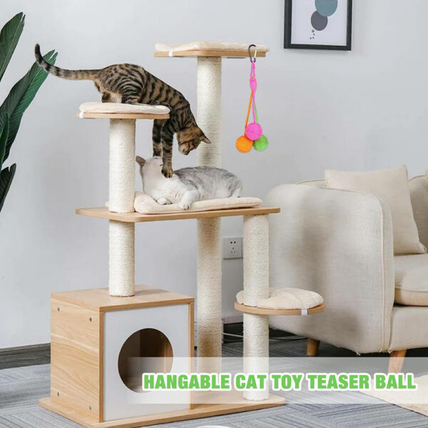 Cat Scratcher Ball, Chewable Scratcher For Kittens Chewable Interactive Cat Sisal Rope Ball Toy Cat Ball, Rolling Ball Scratch Cat Toy For Indoor Kittens Puppy Cat Pet - Image 4