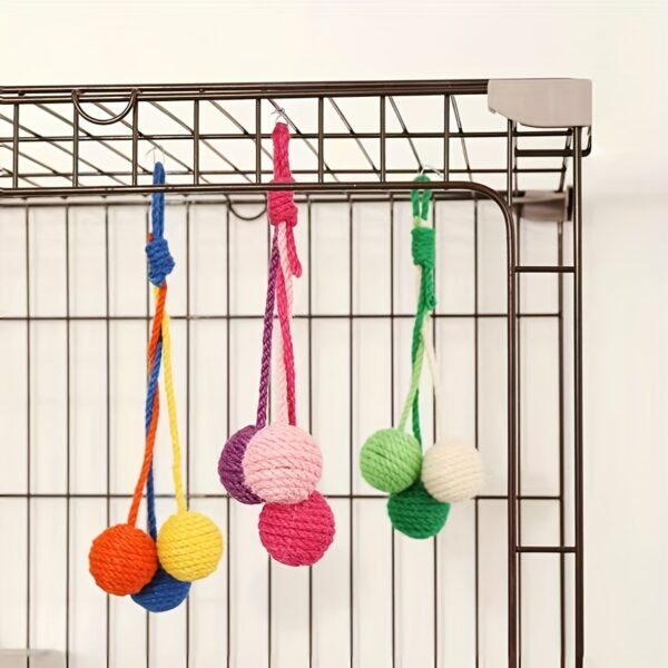 Cat Scratcher Ball, Chewable Scratcher For Kittens Chewable Interactive Cat Sisal Rope Ball Toy Cat Ball, Rolling Ball Scratch Cat Toy For Indoor Kittens Puppy Cat Pet - Image 10