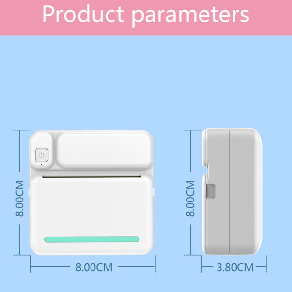 Portable Mini Printer HD Photo Pocket Thermal Label With White Color Adhesive Paper Wireless Bluetooth Learning Paper Mini Maker - Image 7