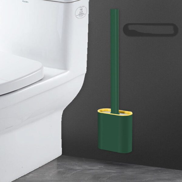 Creative Wall-Mounted Soft Brush With Cover For Toilet Washing - Image 3