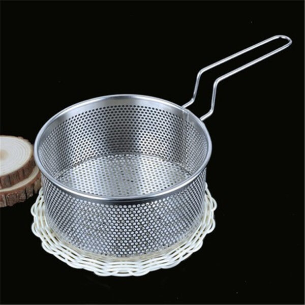 Stainless Steel Fryer Frying Basket Punching Colander Strainer Spoon - Image 5