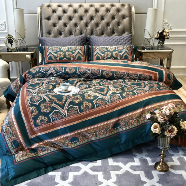 Digital Printed Cotton Fitted Sheet Bedding - Image 5