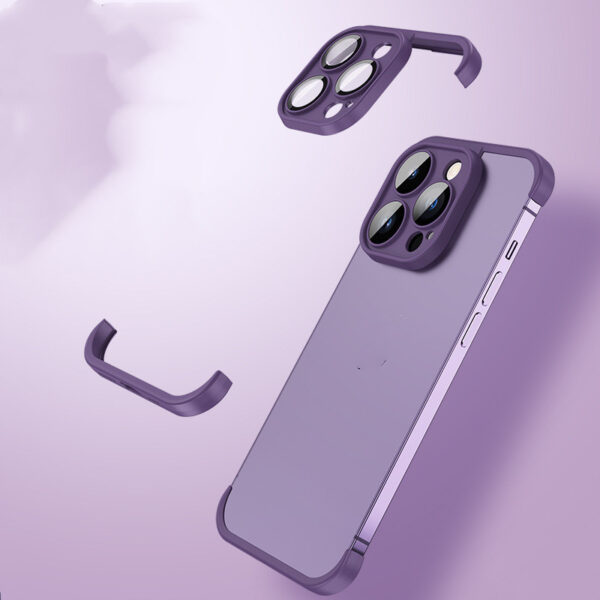 Mobile Phone Case With Glass Lens Film TPU Without Frame - Image 2