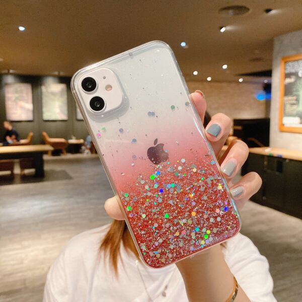 Compatible with Apple, Simple And Suitable For 11 Mobile Phone Case IPhone12 11pro Transparent Glitter - Image 7
