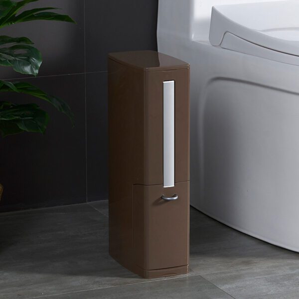 Elegant Bathroom Toilet Brush & Trash Can Set in 2 Colors - Image 4