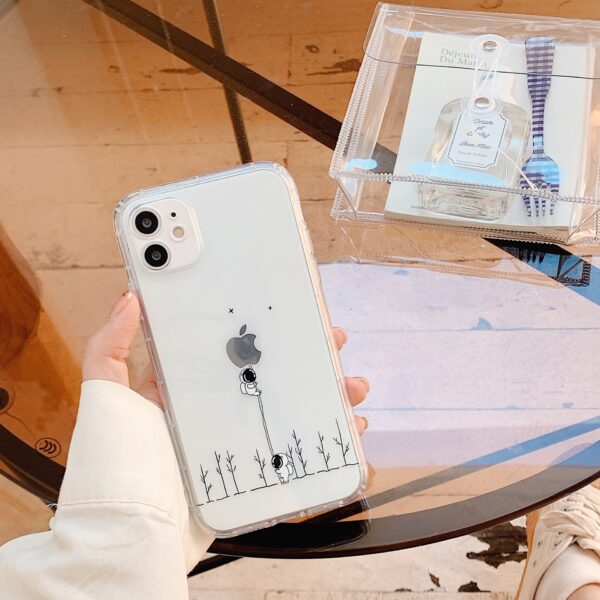 Creative Spaceman Transparent Cute Phone Case - Image 5