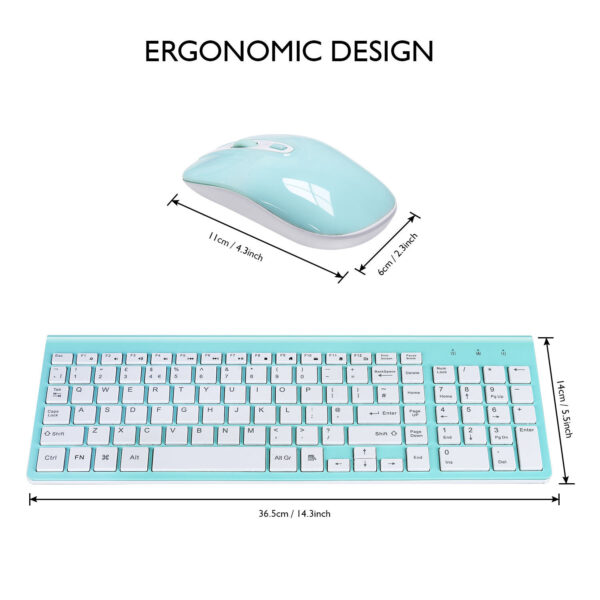fashion wireless keyboard mouse set 2.4G thin   desktop laptop accessories - Image 6