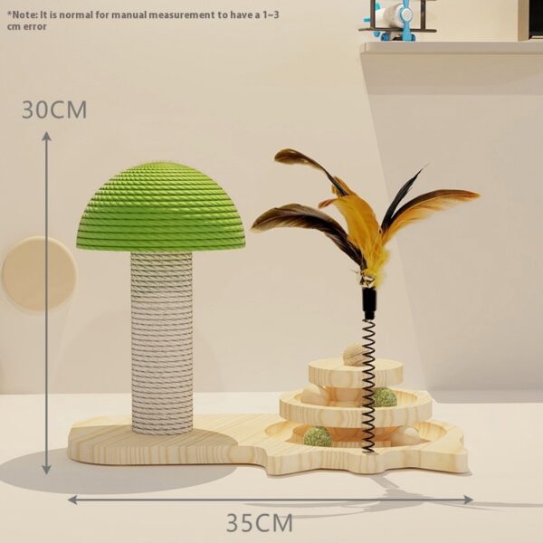 Toy Solid Wood Turntable Self-Hi Cat Teaser - Image 9