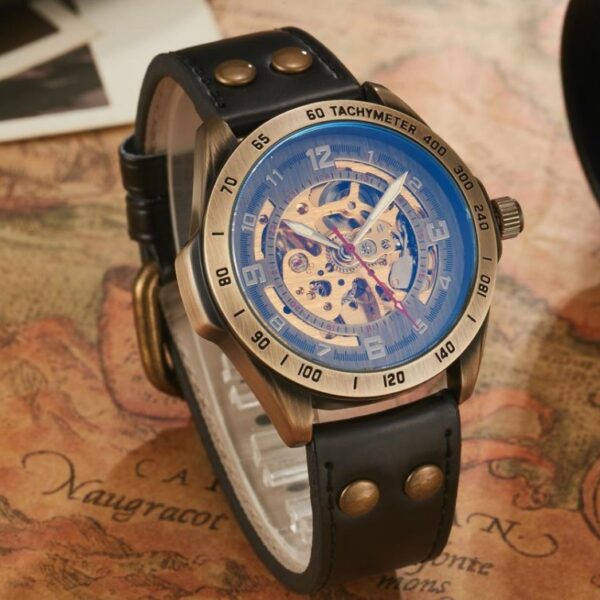 Men's Fashion Hollowed-out Automatic Mechanical Watch - Image 9