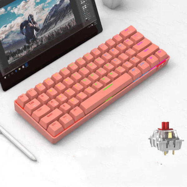 Wireless Dual-mode Bluetooth Mechanical Keyboard Tablet Phone - Image 4