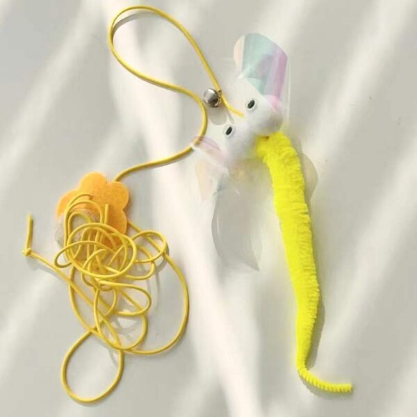 Cat Toys Simulated Caterpillar Cute Toys Funny Self-hey Interactive Toy Rope Grabbing Mouse Telescopic Hanging Cat Pet Supplies - Image 5