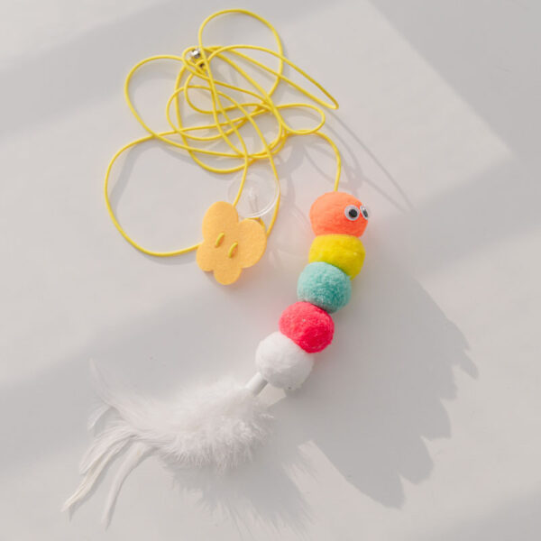 Cat Toys Simulated Caterpillar Cute Toys Funny Self-hey Interactive Toy Rope Grabbing Mouse Telescopic Hanging Cat Pet Supplies - Image 4