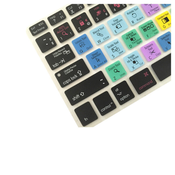 Adobe Illustrator Keyboard Shortcut Design Functional Silicone Cover For Macbook Pro Air 13 15 17 Protector Sticker - Image 4
