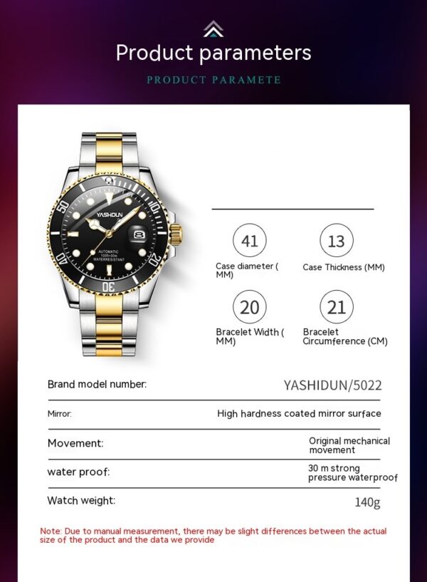 Steel Belt Mechanical Watch - Image 10