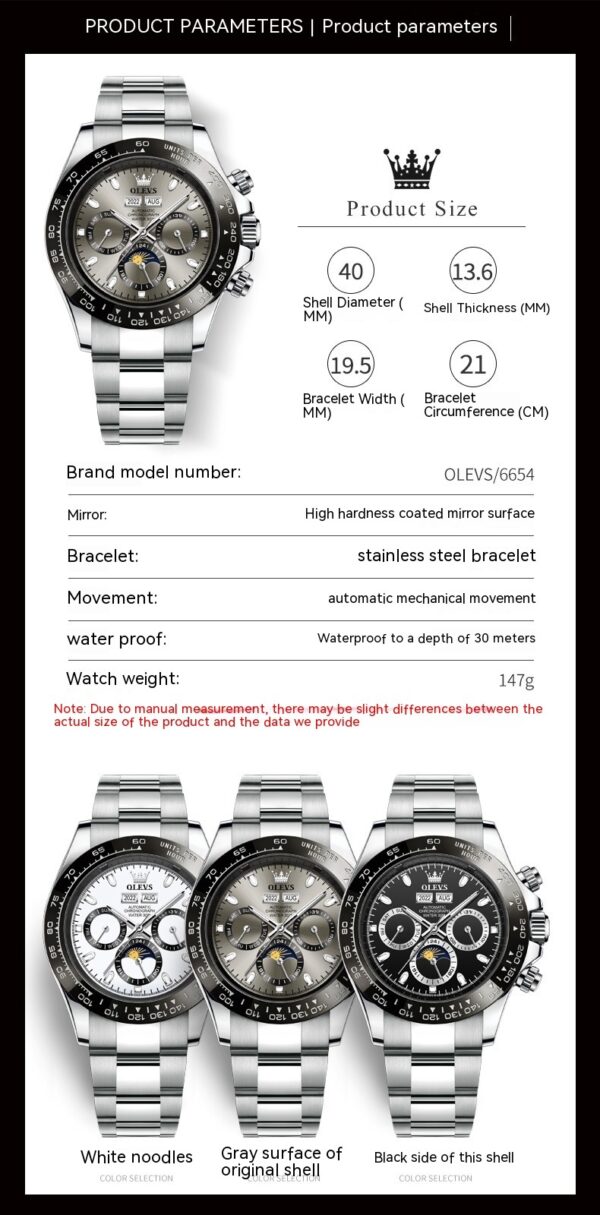 Mechanical Automatic Multifunctional Men's Watch - Image 6