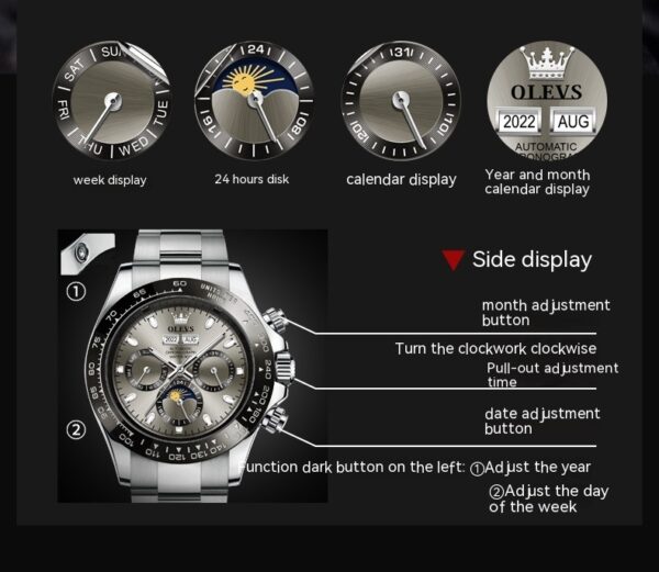 Mechanical Automatic Multifunctional Men's Watch - Image 7