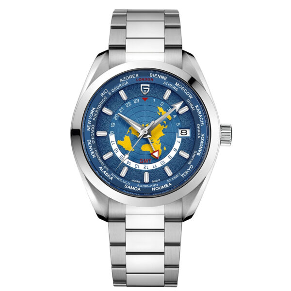 Men's Multifunctional Mechanical GMT Dual Time Zone Luminous Watrproof Watch - Image 3