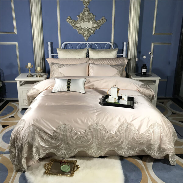 Cotton Four-piece Cotton Long-staple Cotton Bedding Lace Silk Cotton Quilt Cover - Image 7