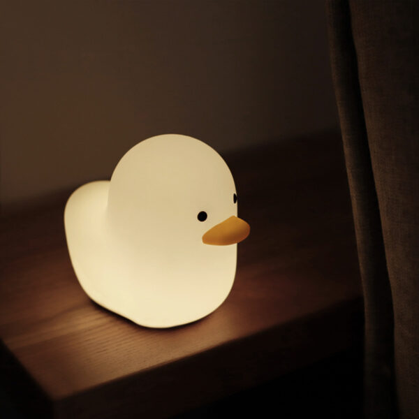 Nordic Cute Lovely Cartoon Dull Duck Led Night Light Silicone USB Charging NightLight Holiday Gifts Kids Room Bedside Bedroom - Image 4
