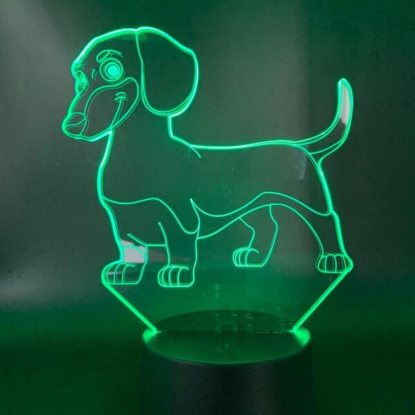 Dachshund 3D Night Light Desk USB Battery Decorative Light - Image 5