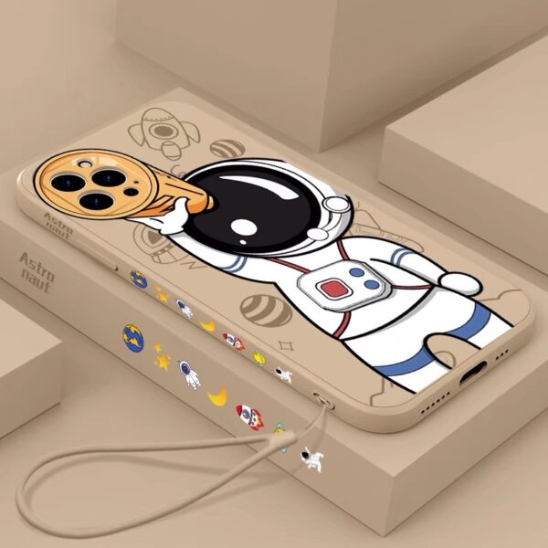 Compatible With  , Cartoon Astronaut Creative Planet Silicone Phone Case - Image 6