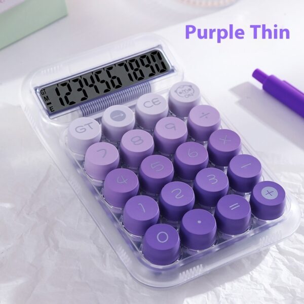 Grade Gradient Color Round Mechanical Keyboard Calculator - Image 7