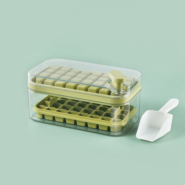 One-button Press Type Ice Mold Box Plastics Ice Cube Maker Ice Tray Mold With Storage Box With Lid Bar Kitchen Accessories - Image 6