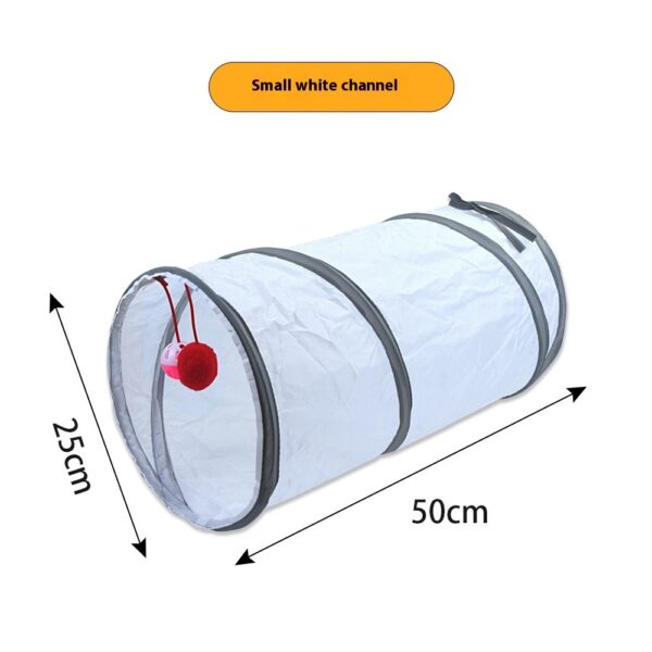 White Cat Tunnel Rolling Dragon Pet Toy Supplies - Image 7