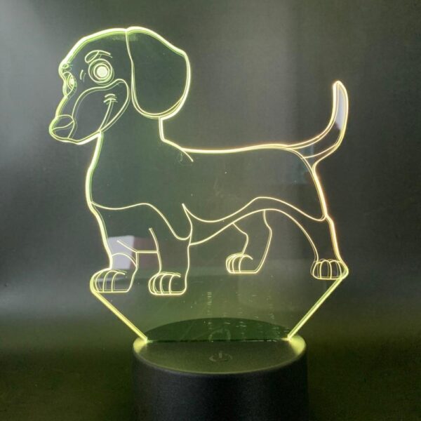 Dachshund 3D Night Light Desk USB Battery Decorative Light - Image 3
