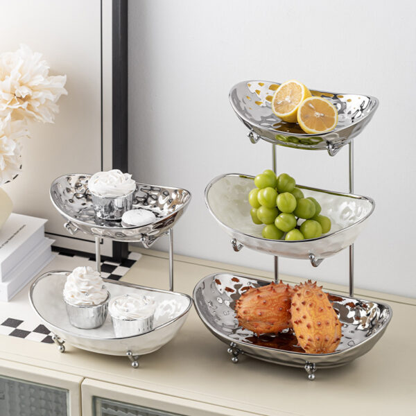 Affordable Luxury Style Multi-layer Fruit Plate Snack Set Plate Storage - Image 3